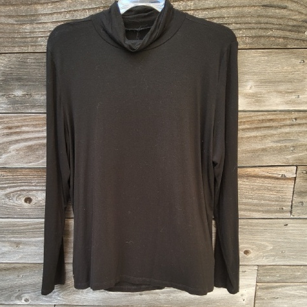 Eloquii Black Long Sleeve Turtleneck Top Size 18/20